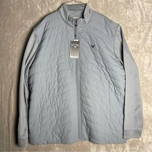 Callaway Golf Men Full Zip Quilted Jacket Tradewinds Gray Size XL NEW WITH TAGS